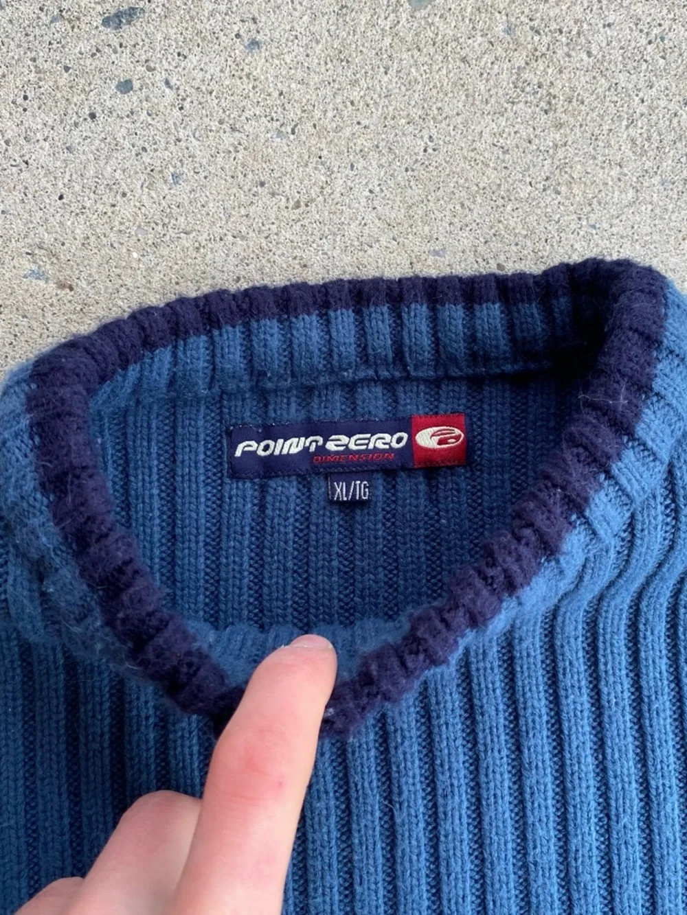 00s Vintage Blue Point Zero Striped Sweater - Picture 3 of 9